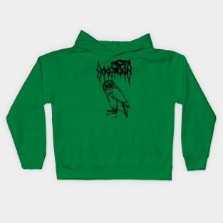 Goatmoon Owl | Black Metal Kids Hoodie